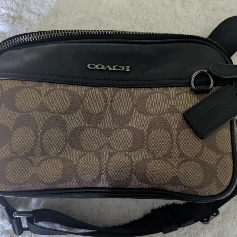Coach Black and Brown Belt Bag with Signature Style - Picture 3 of 6